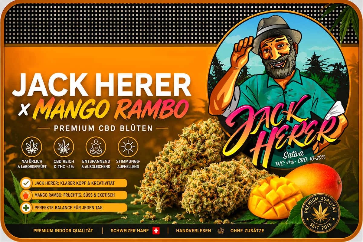 Jack Herer CBD Blüten – Kreuzung aus Jack Herer × Mango Rambo – Bild 1